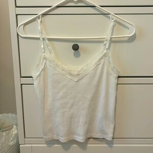 Cropped White Lacy Top